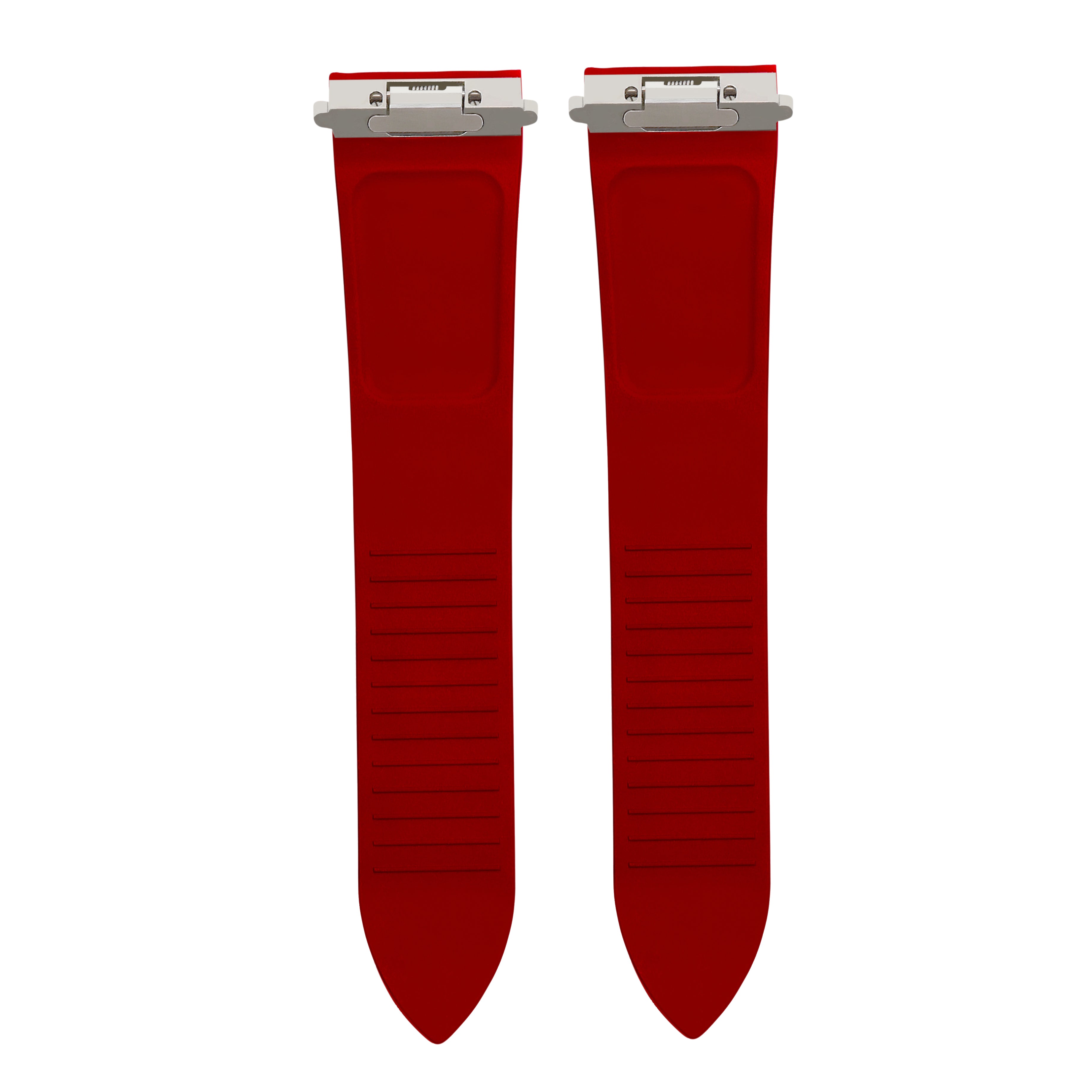 21MM SILICON RUBBER WATCH BAND STRAP FOR CARTIER SANTOS QUICK RELEASE RED