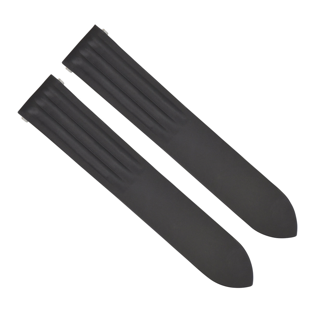 19-20MM SILICONE RUBBER WATCH BAND STRAP FOR CARTIER ROADSTER EZ QUICK RELEASE, Black, view 2