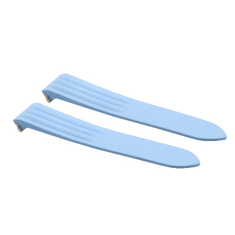 20MM LIGHT BLUE SILICONE RUBBER WATCH BAND STRAP FOR CARTIER ROADSTER EZ RELEASE