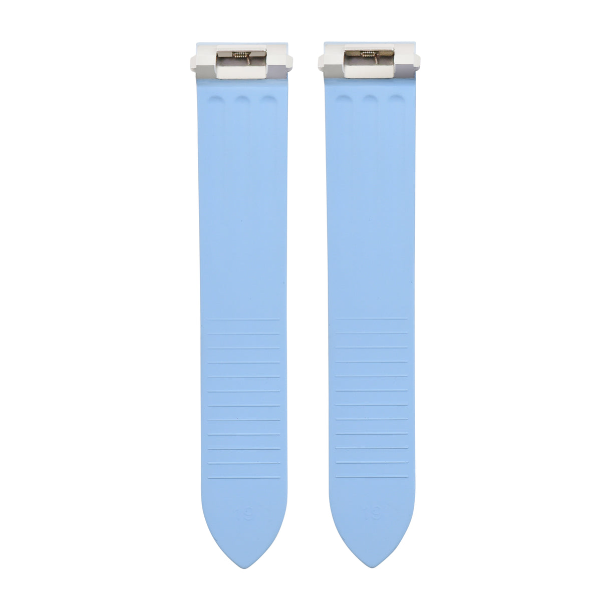 19-20MM SILICONE RUBBER WATCH BAND STRAP FOR CARTIER ROADSTER EZ QUICK RELEASE, Light Blue, view 4