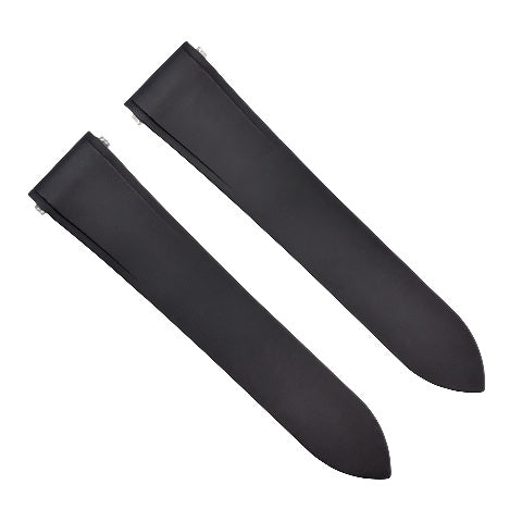 19MM SILICON RUBBER WATCH BAND STRAP FOR CARTIER SANTOS MEDIUM QUICK RELEA BLACK