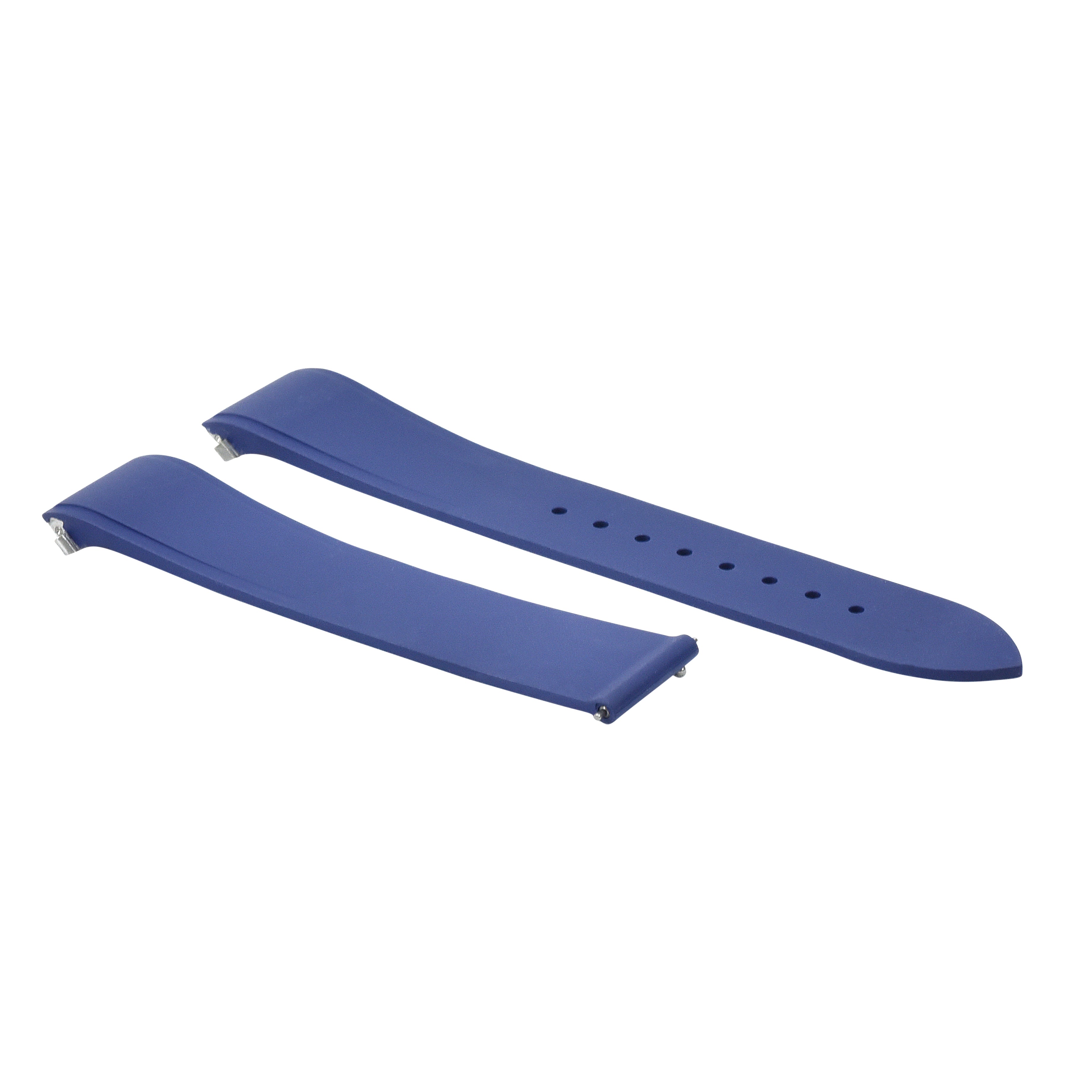 19MM SILICON RUBBER WATCH BAND STRAP FOR CARTIER SANTOS MEDIUM QUICK RELEAS BLUE