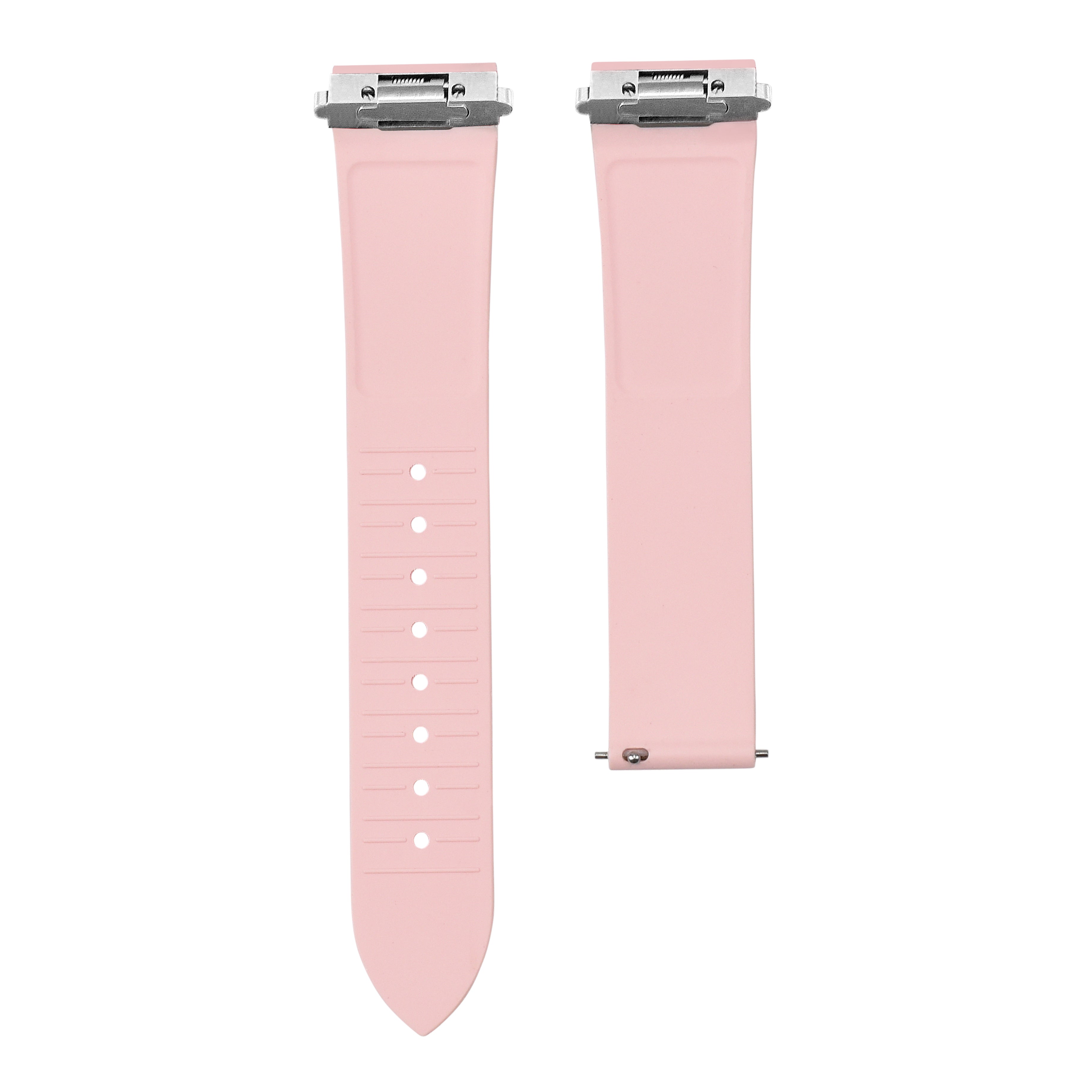 19MM SILICON RUBBER WATCH BAND STRAP FOR CARTIER SANTOS MEDIUM QUICK RELEASE PINK