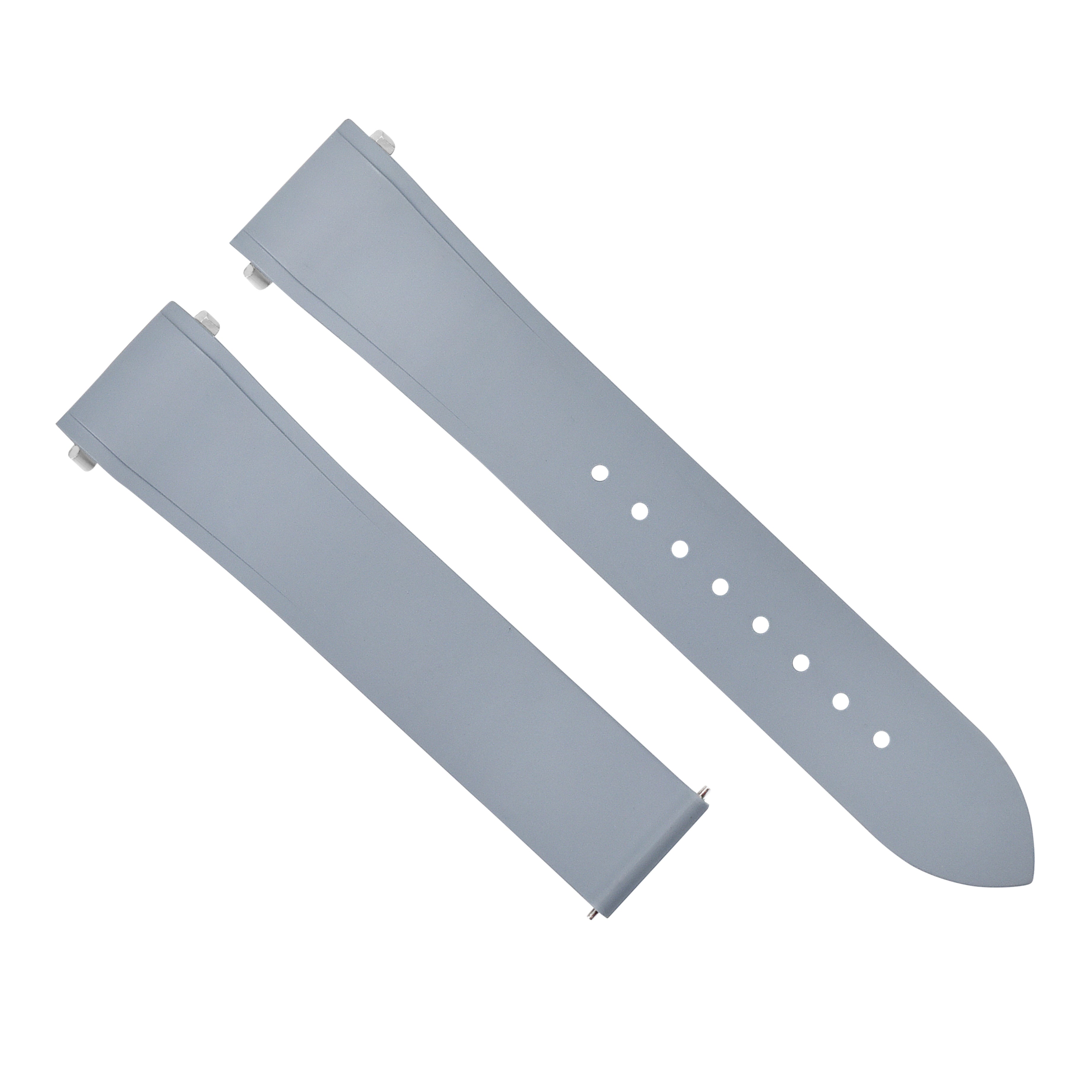 19MM SILICON RUBBER WATCH BAND STRAP FOR CARTIER SANTOS MEDIUM QUICK RELEAS GREY