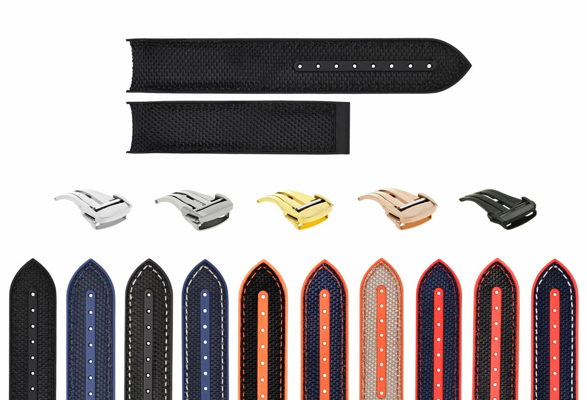 20-22MM NYLON RUBBER WATCH BAND STRAP FOR OMEGA SEAMASTER PLANET OCEAN WATCH