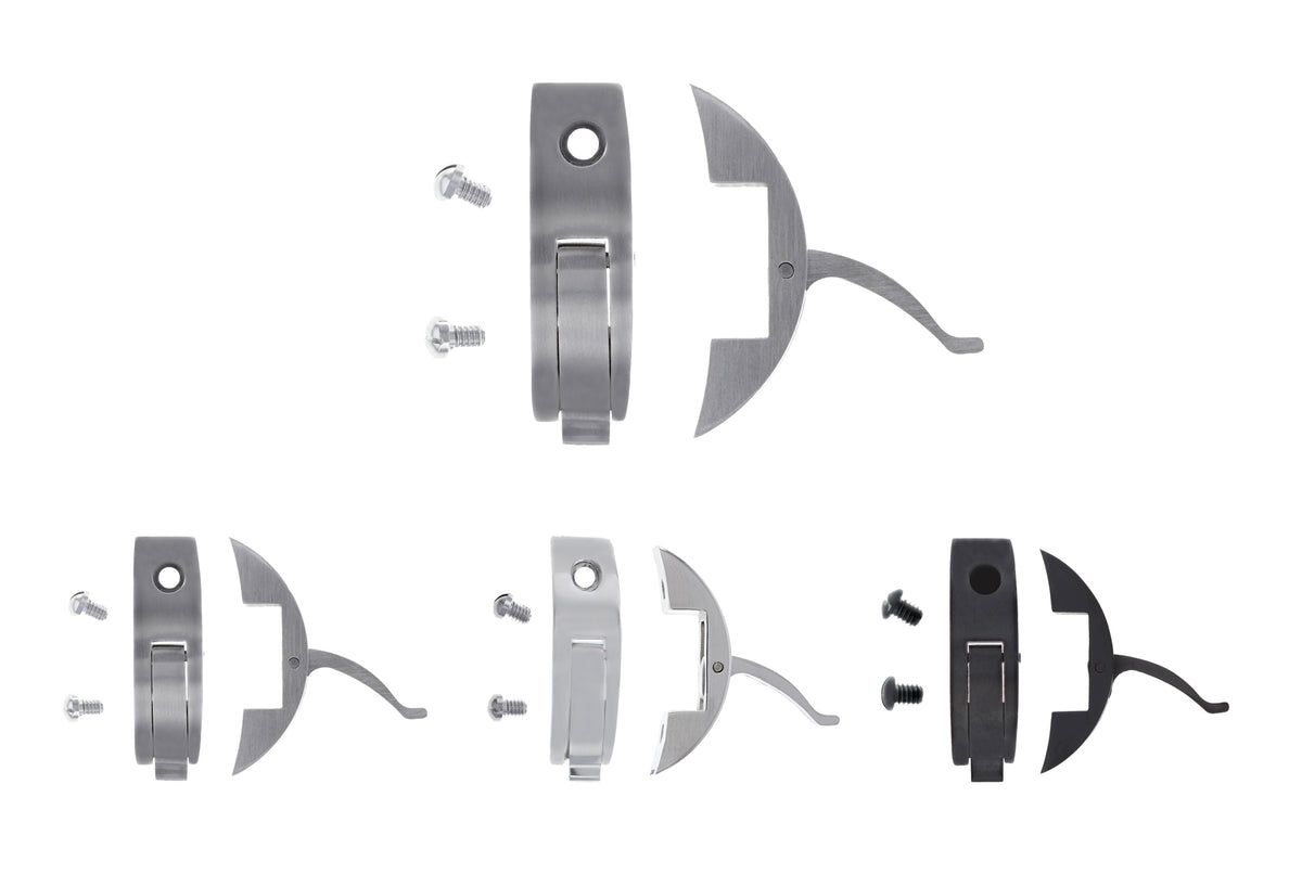 REPLACEMENT CROWN BRIDGE WATCH PART FOR PANERAI WATCHES BRUSH, SHINY, BLACK, Silver
