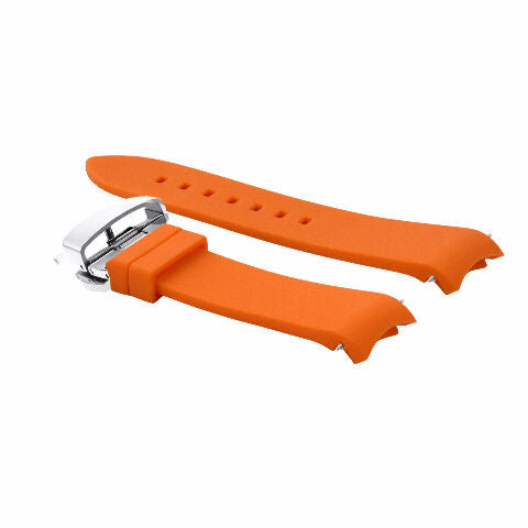 CURVED END SILICONE RUBBER DIVER STRAP FOR SEIKO ALPINIST SARB0017 CLASP - 24MM