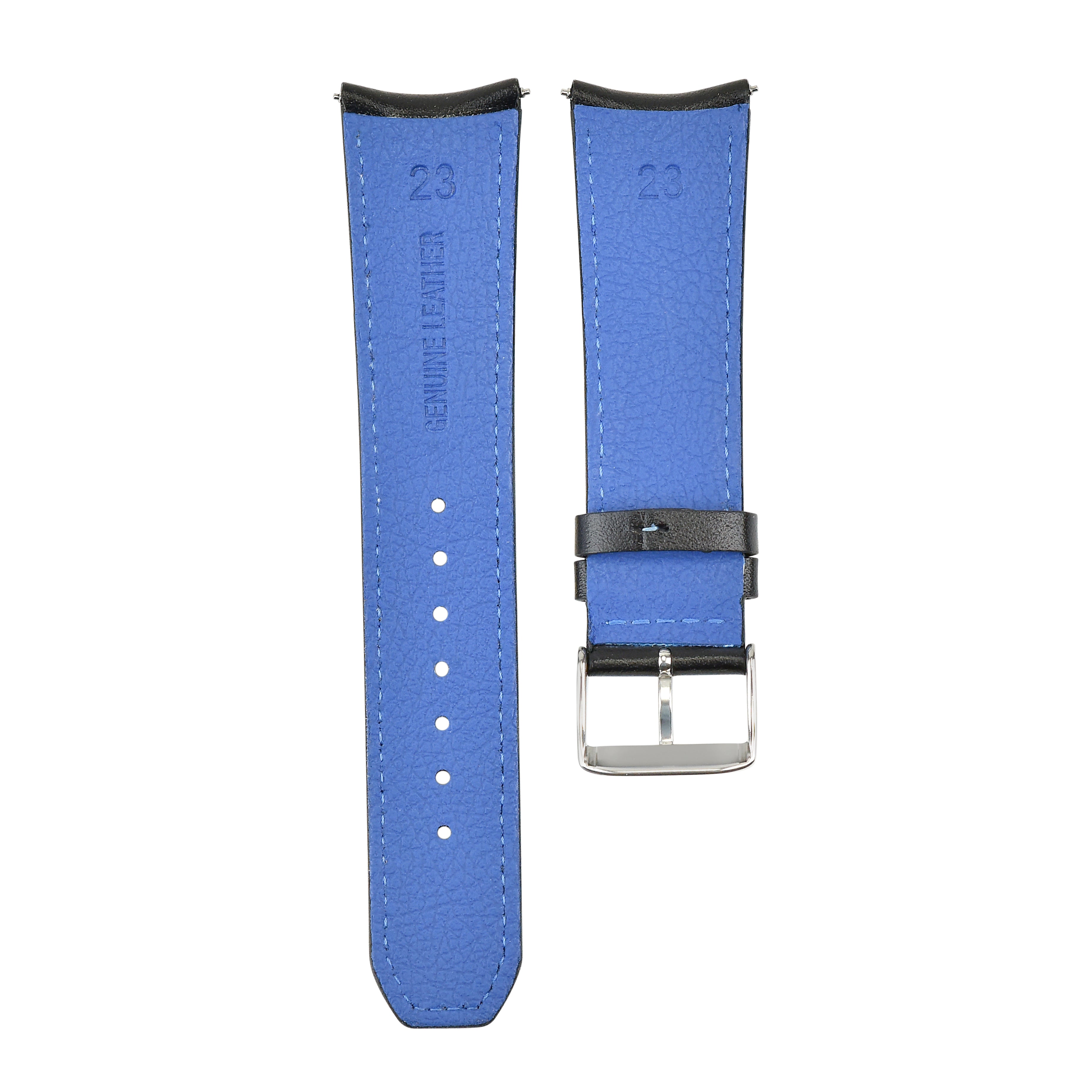 23MM LEATHER WATCH BAND STRAP FOR CITIZEN CA0467-03E ECO DRIVE BLACK BLUE