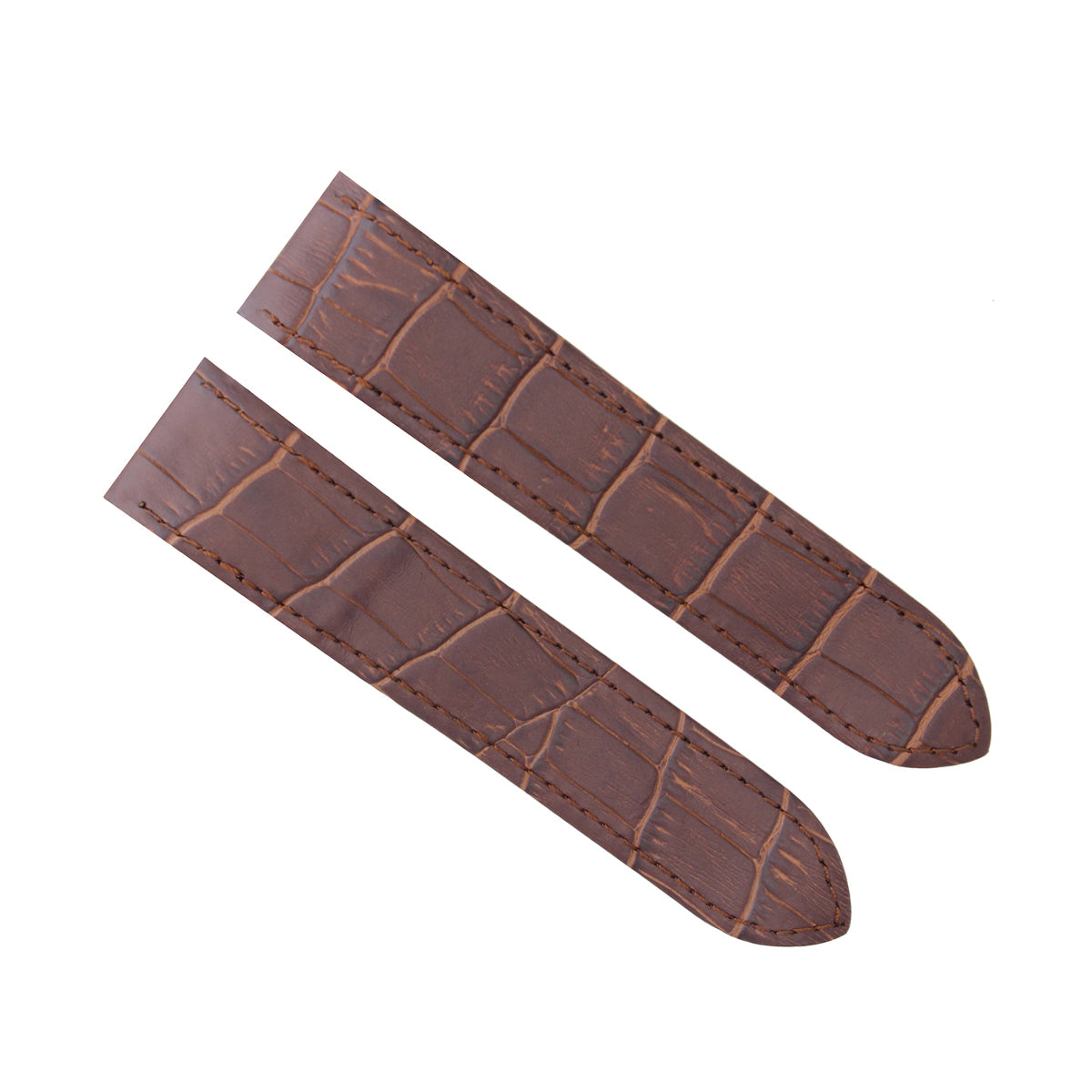 23MM LEATHER WATCH BAND STRAP FOR CARTIER SANTOS 100 XL FITS 2655 2656 LT BROWN