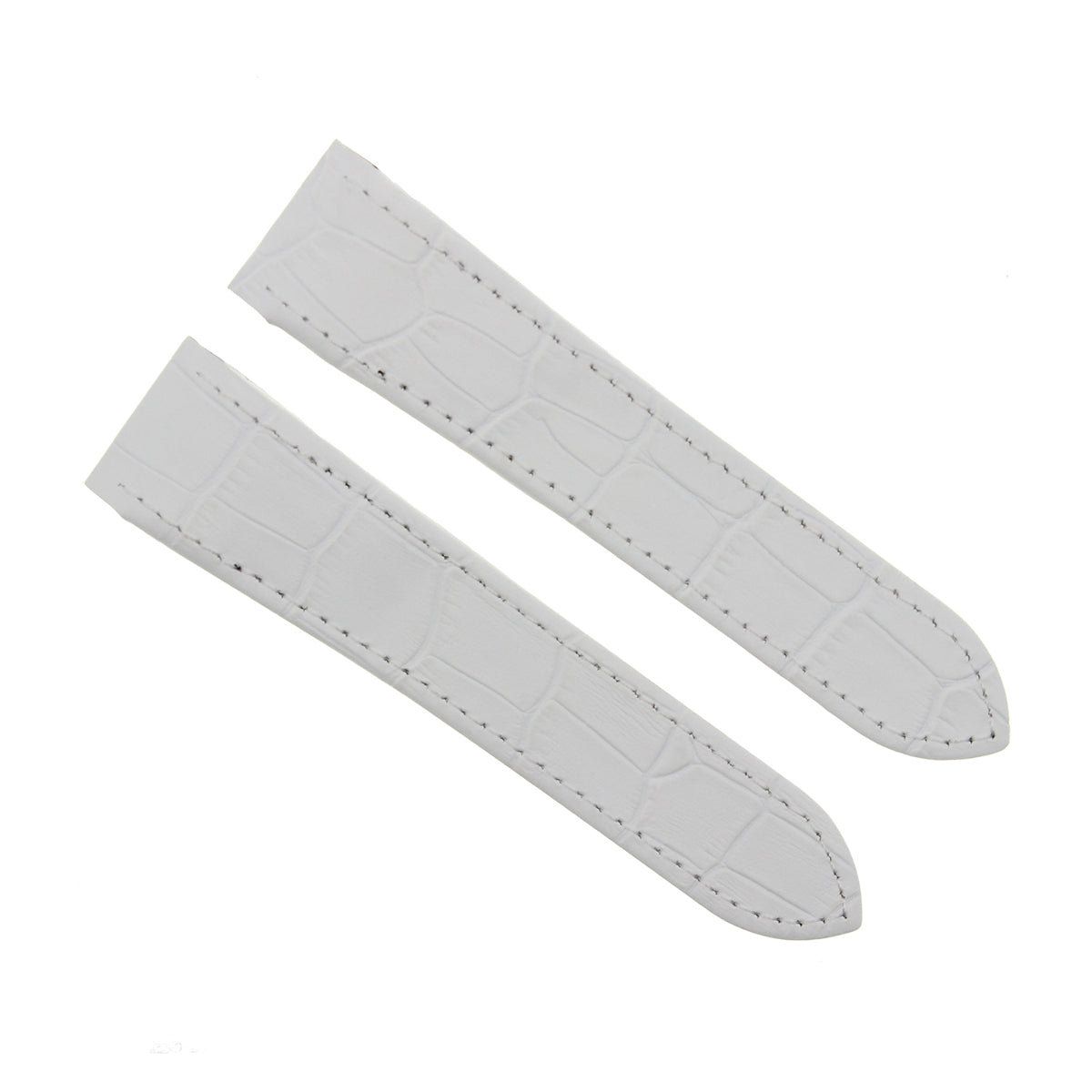 23MM LEATHER WATCH BAND STRAP FOR CARTIER SANTOS 100XL 2655 2656 2657 2740, White