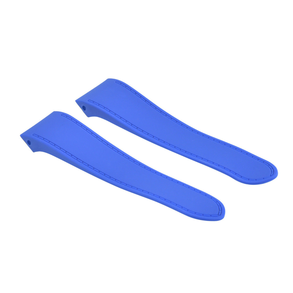 23MM PU RUBBER DIVER STRAP BAND FOR 38MM CARTIER SANTOS 100XL WATCH LIGHT BLUE