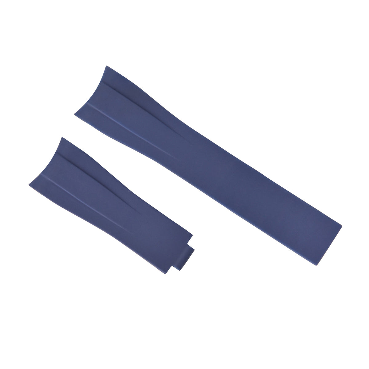 20MM RUBBER STRAP OYSTERFLEX FOR ROLEX DAYTONA, SUBMARINER, GMT CURVED END BLUE