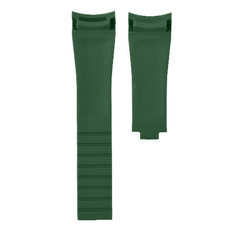 20MM RUBBER WATCH STRAP OYSTERFLEX FOR ROLEX DAYTONA, SUBMARINER, GMT CURVED END