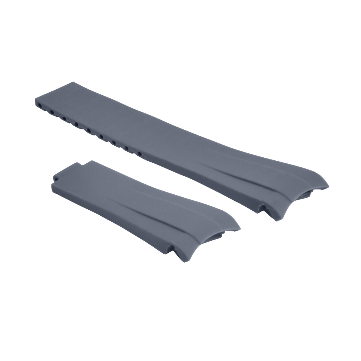 20MM RUBBER STRAP OYSTERFLEX FOR ROLEX DAYTONA, SUBMARINER, GMT CURVED END GREY