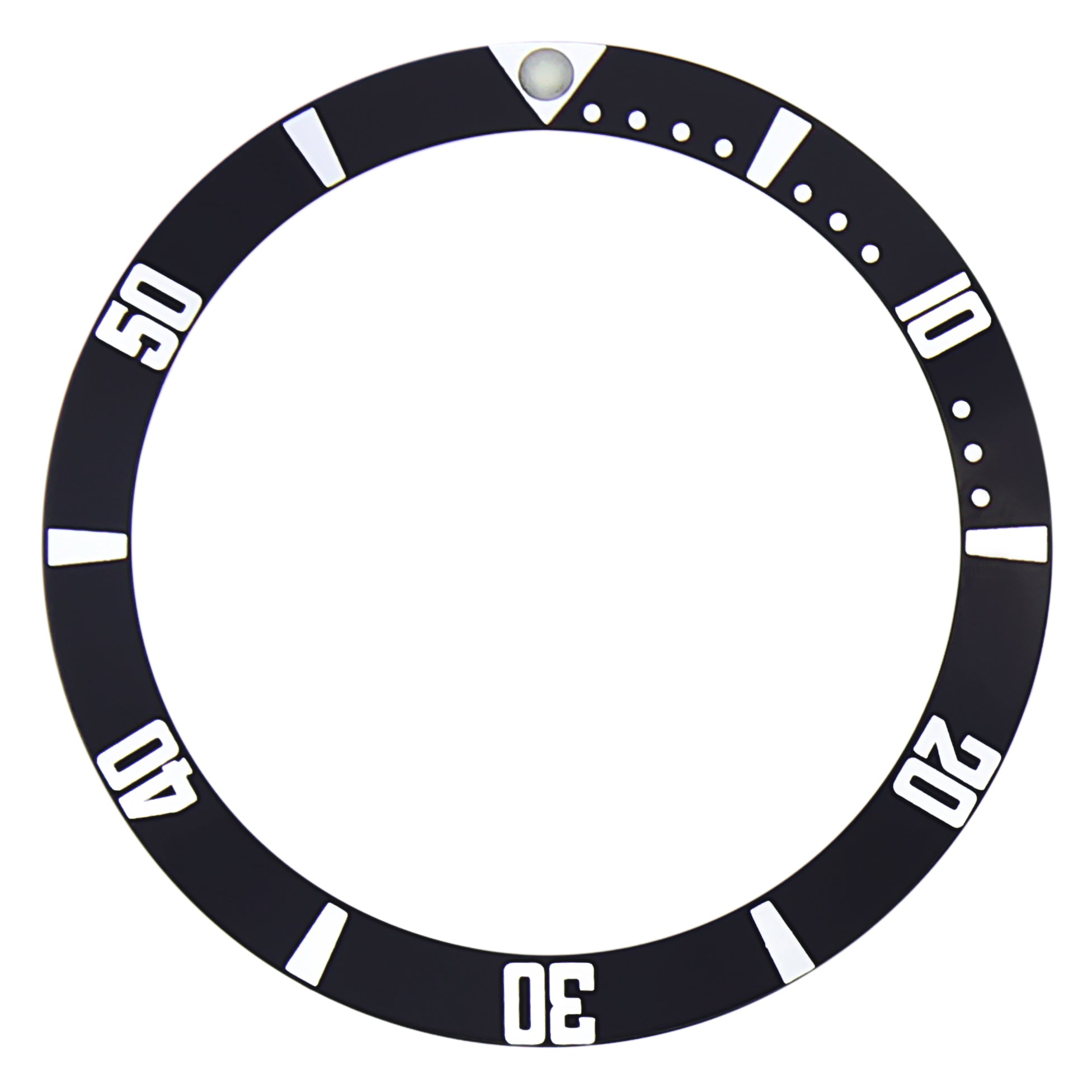 REPLACEMENT ALUMINUM BEZEL INSERT BLACK FOR WATCH 38MM X 31.50MM