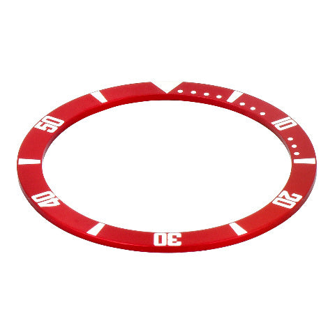 BEZEL INSERT FOR SEIKO 6105, 7002 6309 7S26 6309 6306 7002 7548 8000 RED FLAT