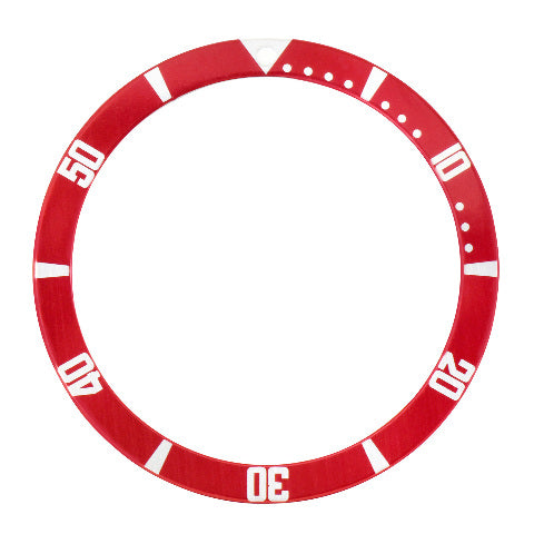 BEZEL INSERT FOR SEIKO 6105, 7002 6309 7S26 6309 6306 7002 7548 8000 RED FLAT