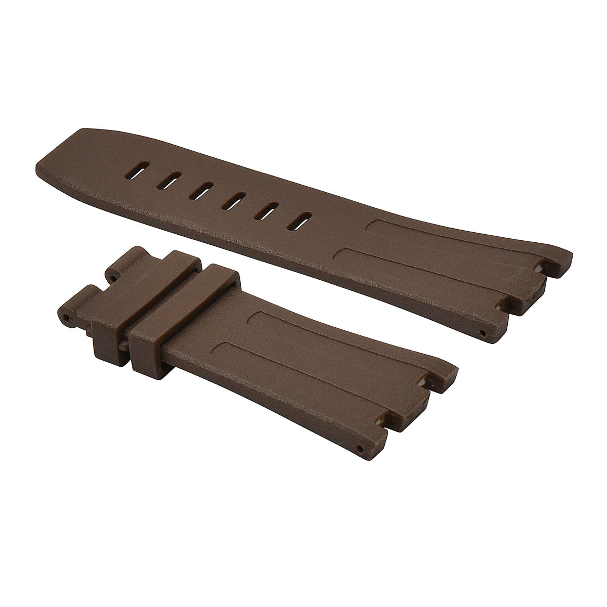 28MM RUBBER BAND STRAP FOR 42MM AUDEMARS PIGUET ROYAL OAK OFFSHORE WATCH BROWN