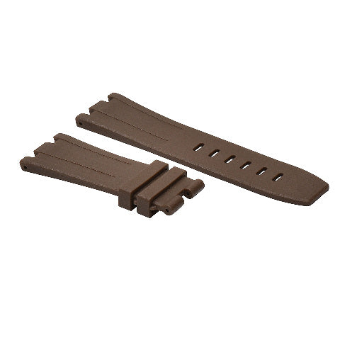 28MM RUBBER BAND STRAP FOR 42MM AUDEMARS PIGUET ROYAL OAK OFFSHORE WATCH BROWN