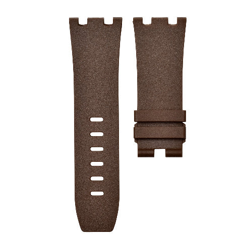 28MM RUBBER BAND STRAP FOR 42MM AUDEMARS PIGUET ROYAL OAK OFFSHORE WATCH BROWN