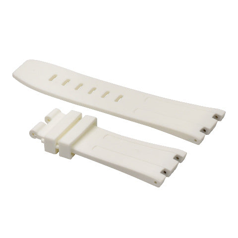28MM RUBBER BAND STRAP FIT 42MM AUDEMARS PIGUET ROYAL OAK OFFSHORE WATCH WHITE