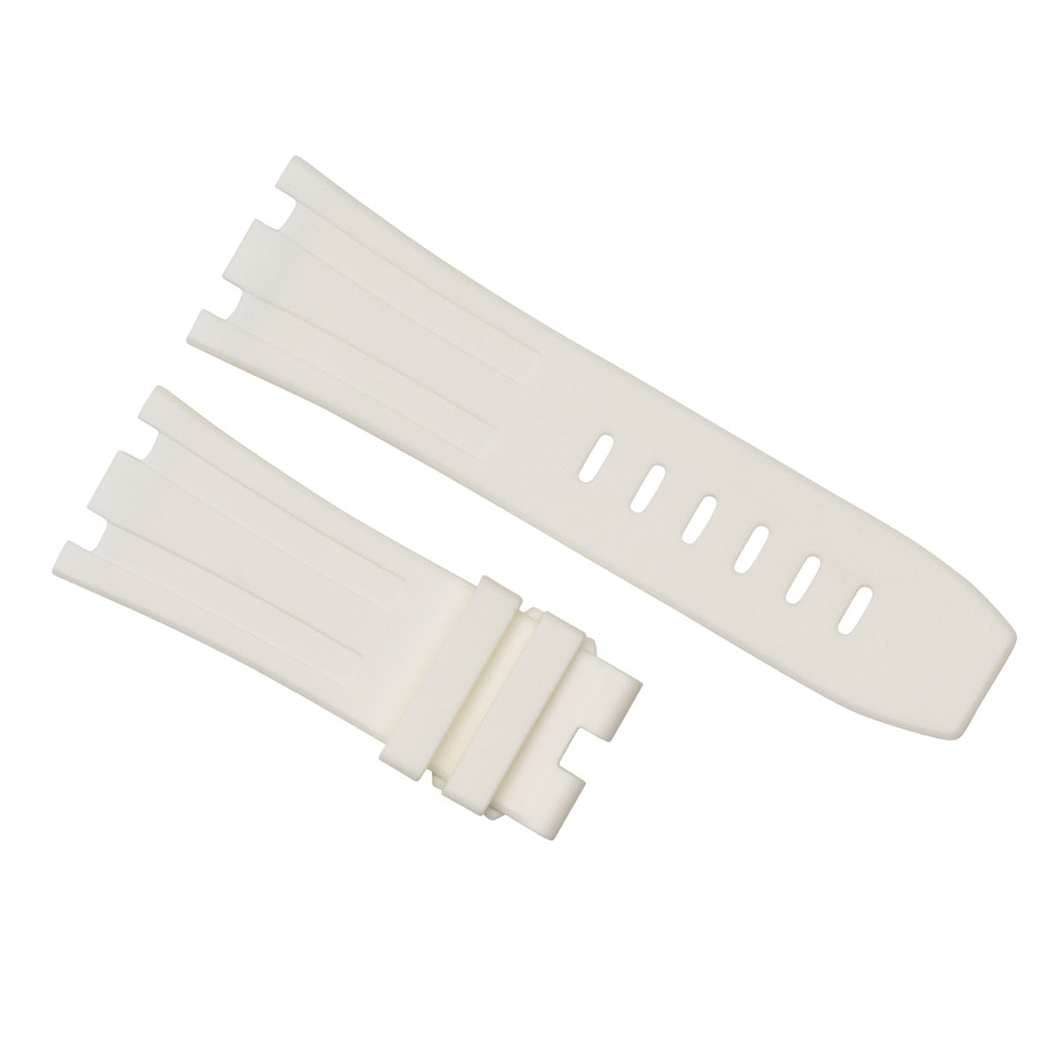 28MM RUBBER BAND STRAP FIT 42MM AUDEMARS PIGUET ROYAL OAK OFFSHORE WATCH WHITE