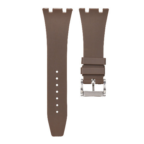 27MM AP RUBBER BAND STRAP FOR AUDEMARS PIGUET 15400 ROYAL OAK OFFSHORE BROWN