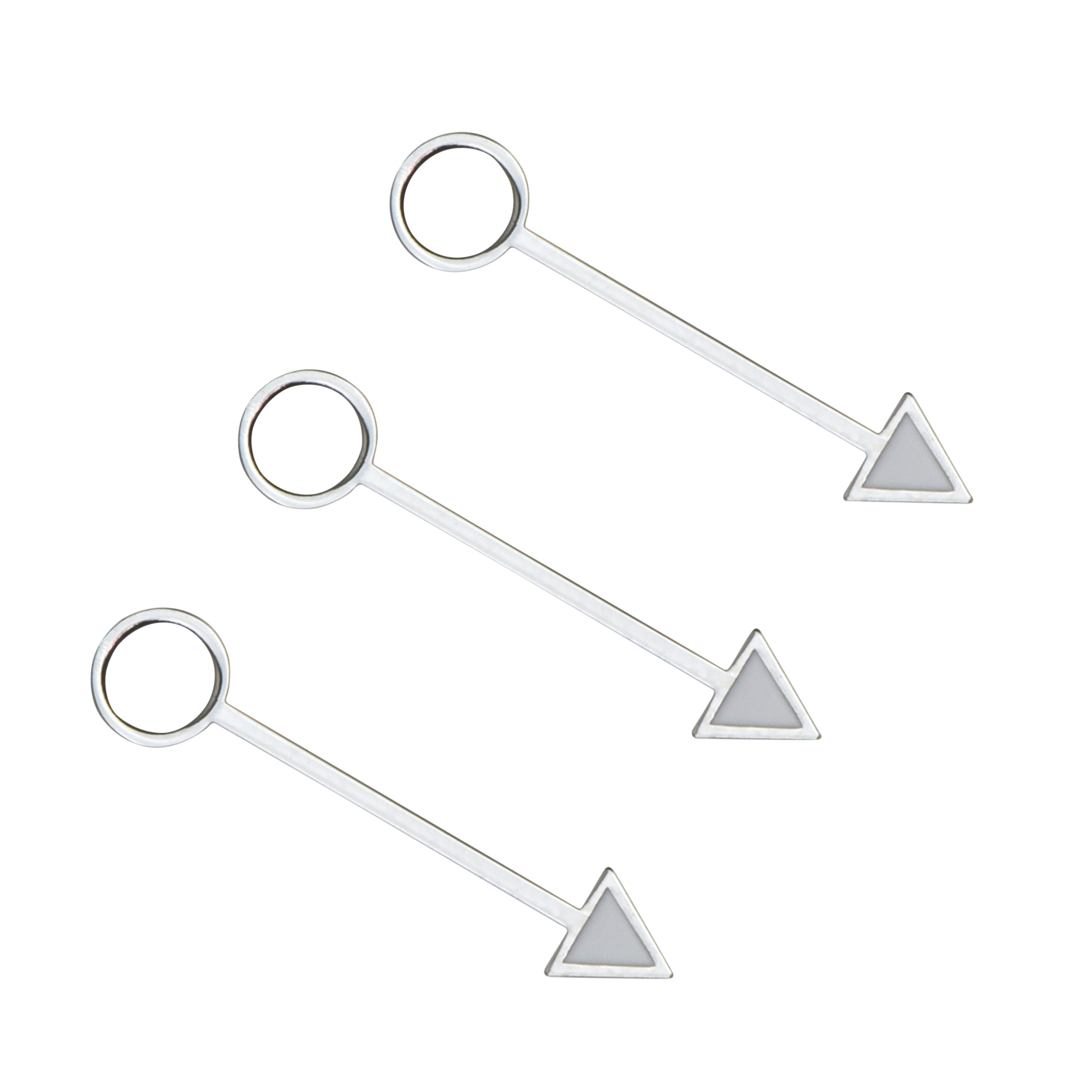 3 WATCH HAND FOR PANERAI MOVEMENT VALJOUX ETA 7750 7753 GMT PAM00088 SILVER