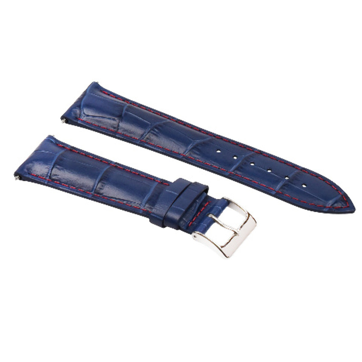 23MM LEATHER WATCH BAND STRAP FOR CITIZEN ECO DRIVE PROMASTER BLUE RED STITCH