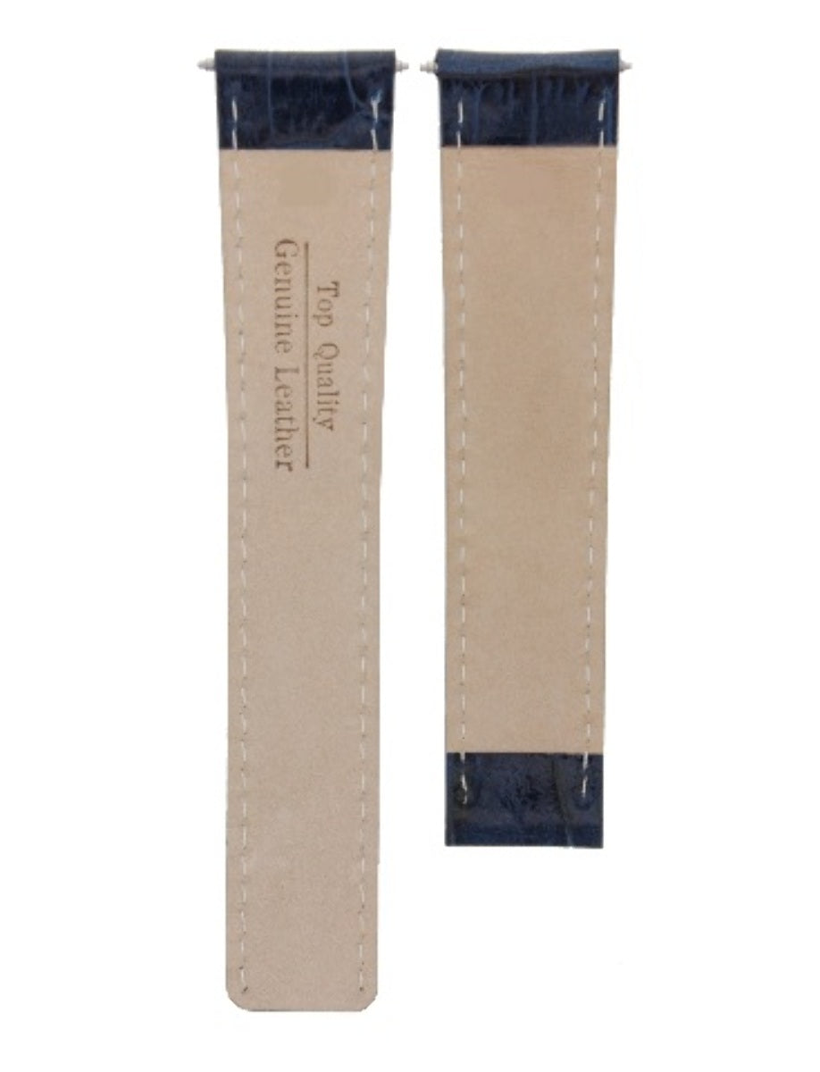 19MM LEATHER WATCH STRAP BAND FOR CARTIER TANK  FRANCAISE 19MM/16MM BLUE QUALITY