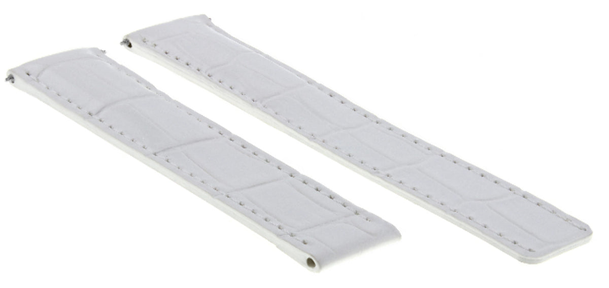 19MM LEATHER WATCH STRAP BAND FOR CARTIER TANK FRANCAISE 19MM/16MM WHITE QUALITY