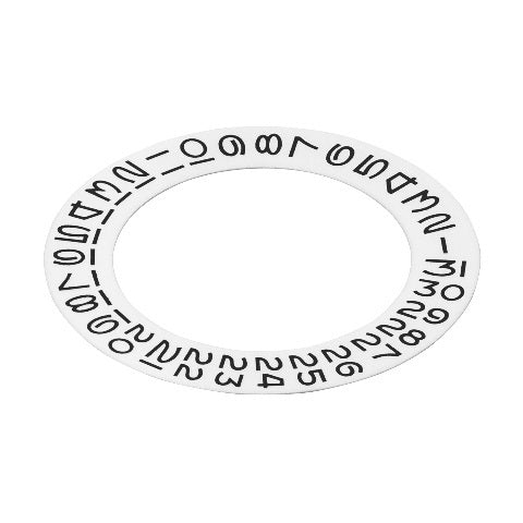 WHITE DATE DISC OVERLAY OPEN 6 -9 FOR ROLEX 3135 DATEJUST DAYDATE SUBMARINER GMT