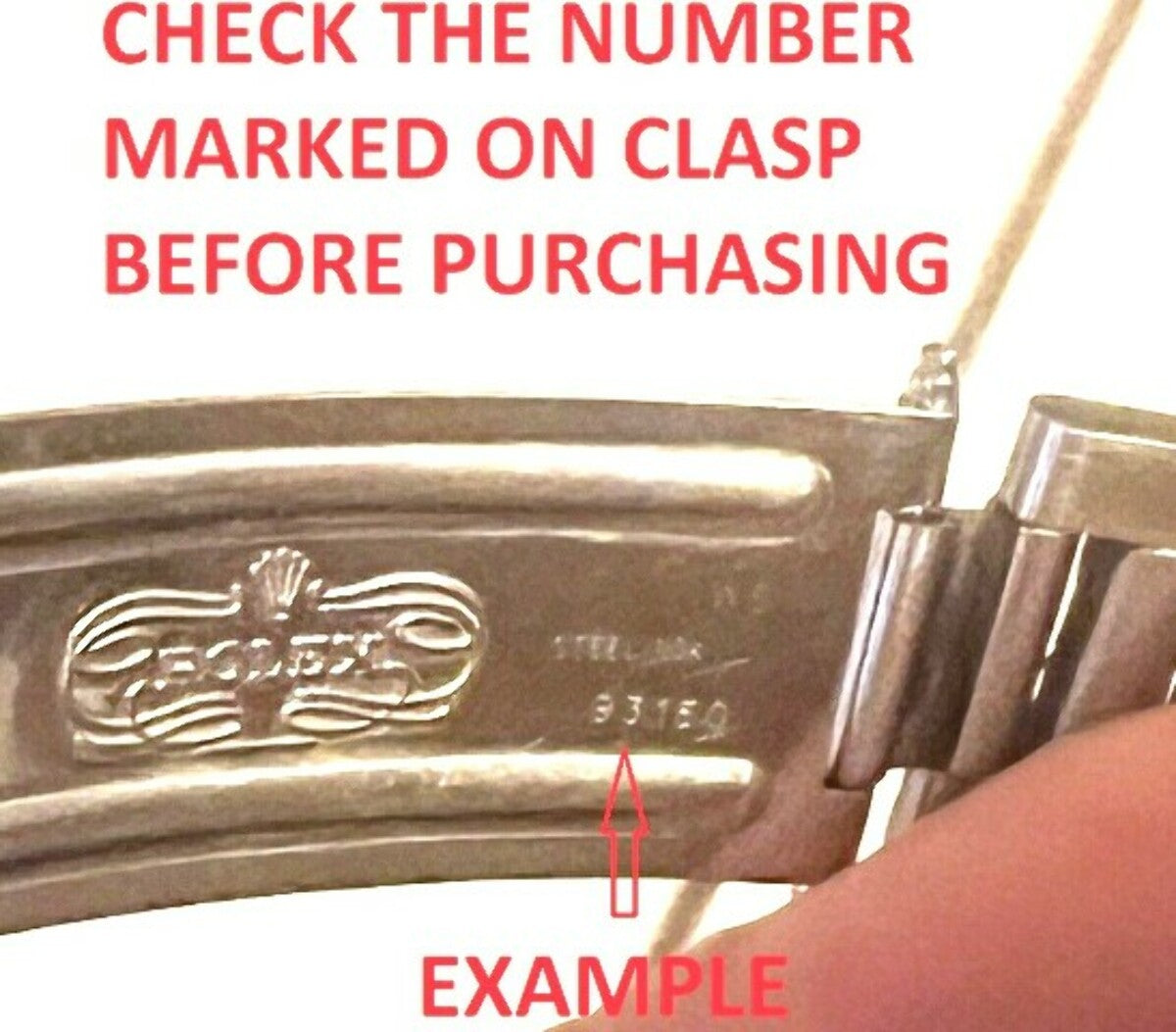 FLIP LOCK 93150 REPAIR FOR OYSTER WATCH BAND ROLEX 78360 SUBMARINER GMT SHINY CT