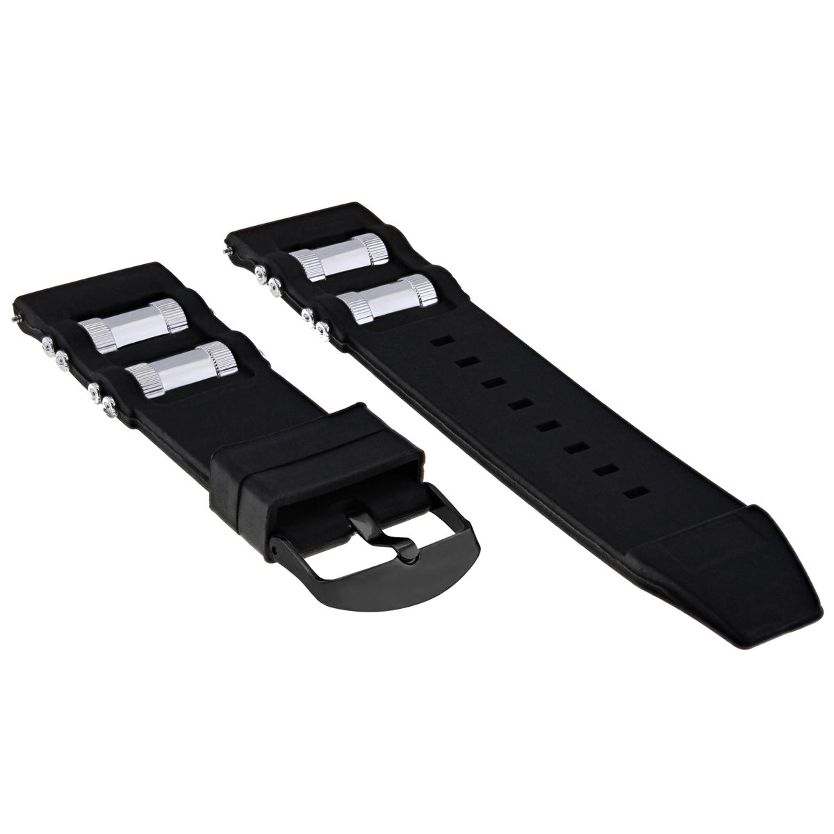 26MM RUBBER WATCH BAND STRAP FOR INVICTA RUSSIAN DIVER 1201 1805 1845 1959 BLACK