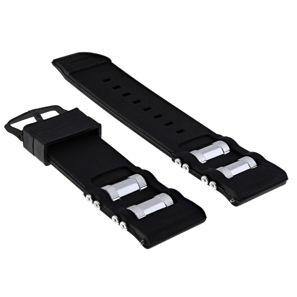 26MM RUBBER WATCH BAND STRAP FOR INVICTA RUSSIAN DIVER 1201 1805 1845 1959 BLACK
