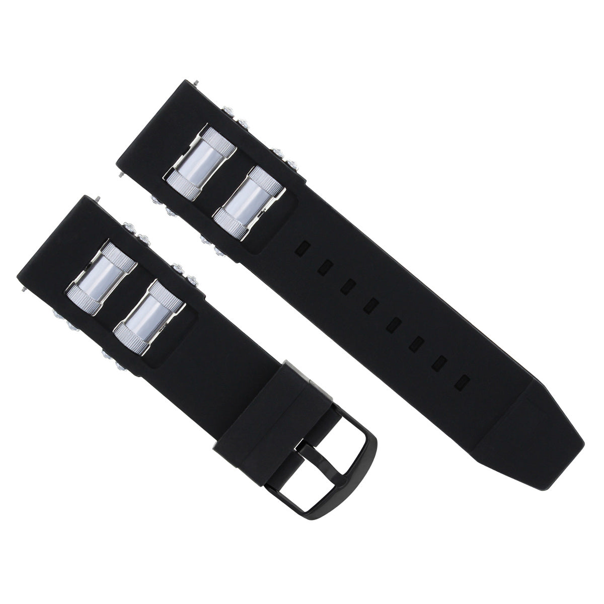26MM RUBBER WATCH BAND STRAP FOR INVICTA RUSSIAN DIVER 1201 1805 1845 1959 BLACK