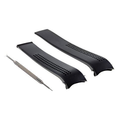 20MM RUBBER WATCH STRAP BAND FOR TAG HEUER GRAND CARRERA SPRINGBAR REMOVER BLACK