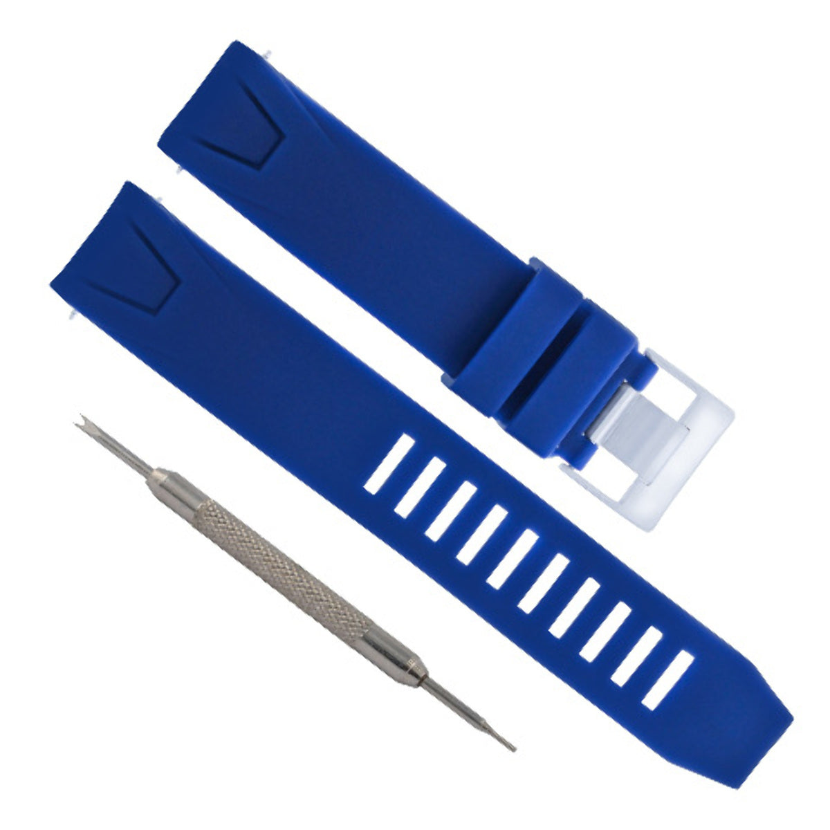 20MM RUBBER BAND STRAP FOR OMEGA SEAMASTER PLANET OCEAN SPRING BAR REMOVER BLUE