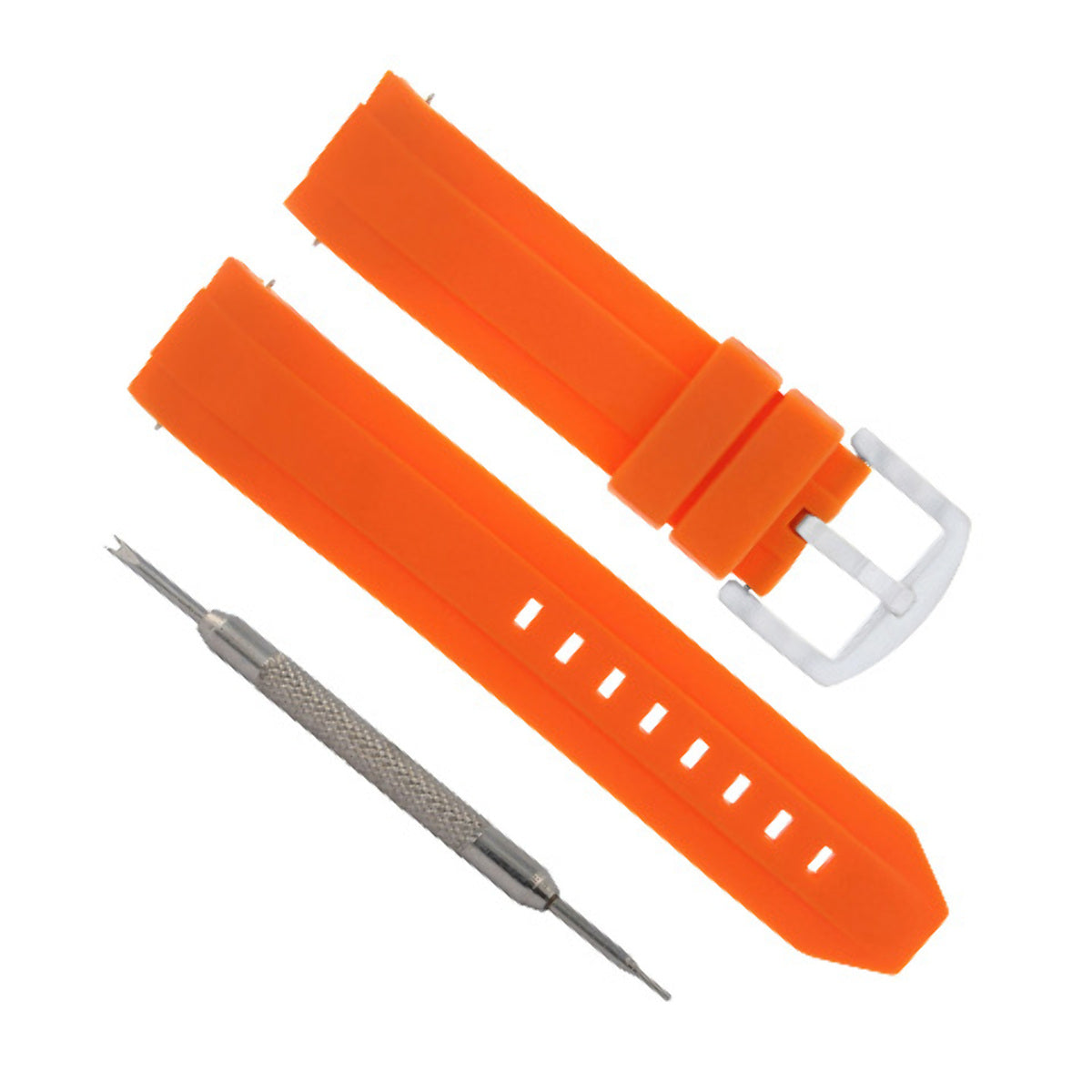 22MM STRAP BAND FOR OMEGA SEAMASTER PLANET OCEAN RUBBER SPRING BAR REMOVER ORANG