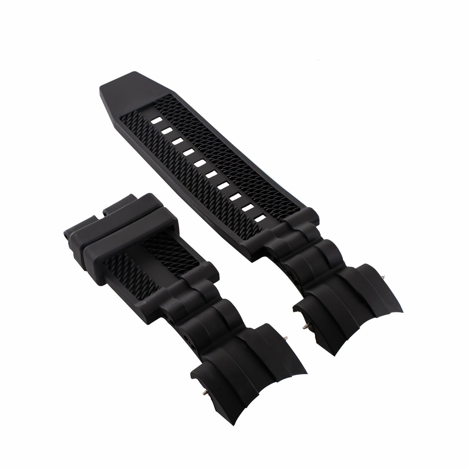 26MM RUBBER STRAP BAND FOR INVICTA JASON TAYLOR 14071 BOLT SPRING BAR REMOVER BK