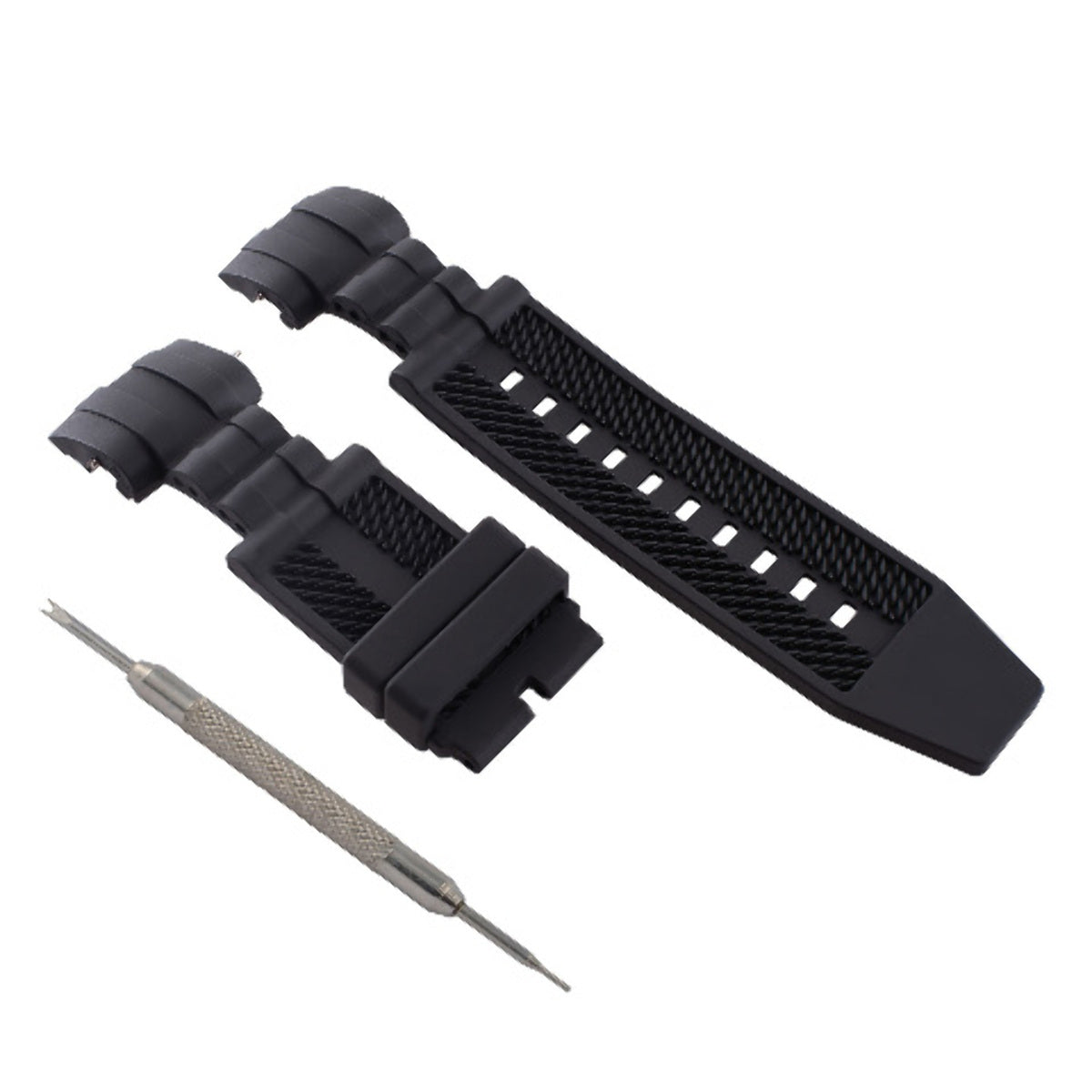 26MM RUBBER STRAP BAND FOR INVICTA JASON TAYLOR 14071 BOLT SPRING BAR REMOVER BK