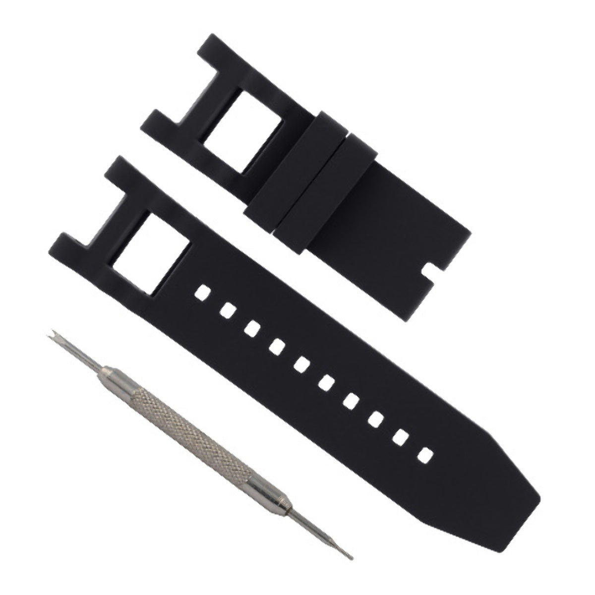 28MM RUBBER WATCH BAND STRAP FOR INVICTA SUBAQUA NOMA III SPRING BAR REMOVER BLK