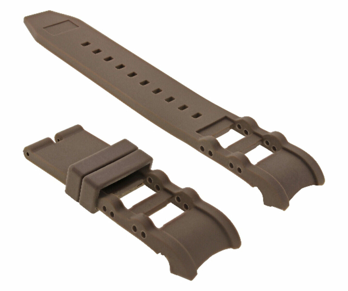 26MM RUBBER WATCH STRAP FOR INVICTA 1218 1199 1798 1799 SPRING BAR REMOVER BROWN