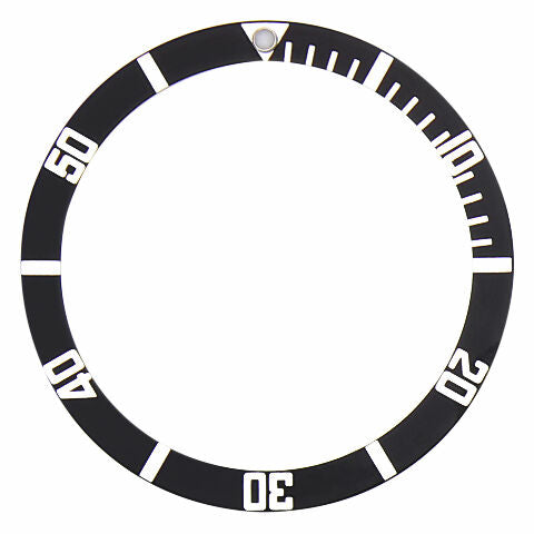 BEZEL INSERT FOR SEIKO WATCH 6309-7040-7049 SUWA TURTLE 6309A AUTAMATIC BLACK FLAT