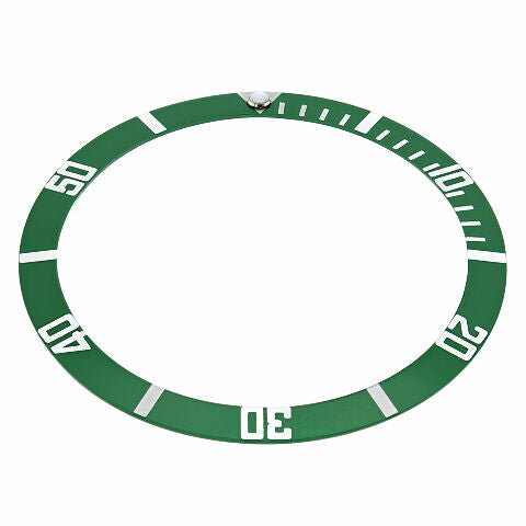 BEZEL INSERT FOR SEIKO WATCH 6309-7040-7049 SUWA TURTLE 6309A AUTO GREEN FLAT