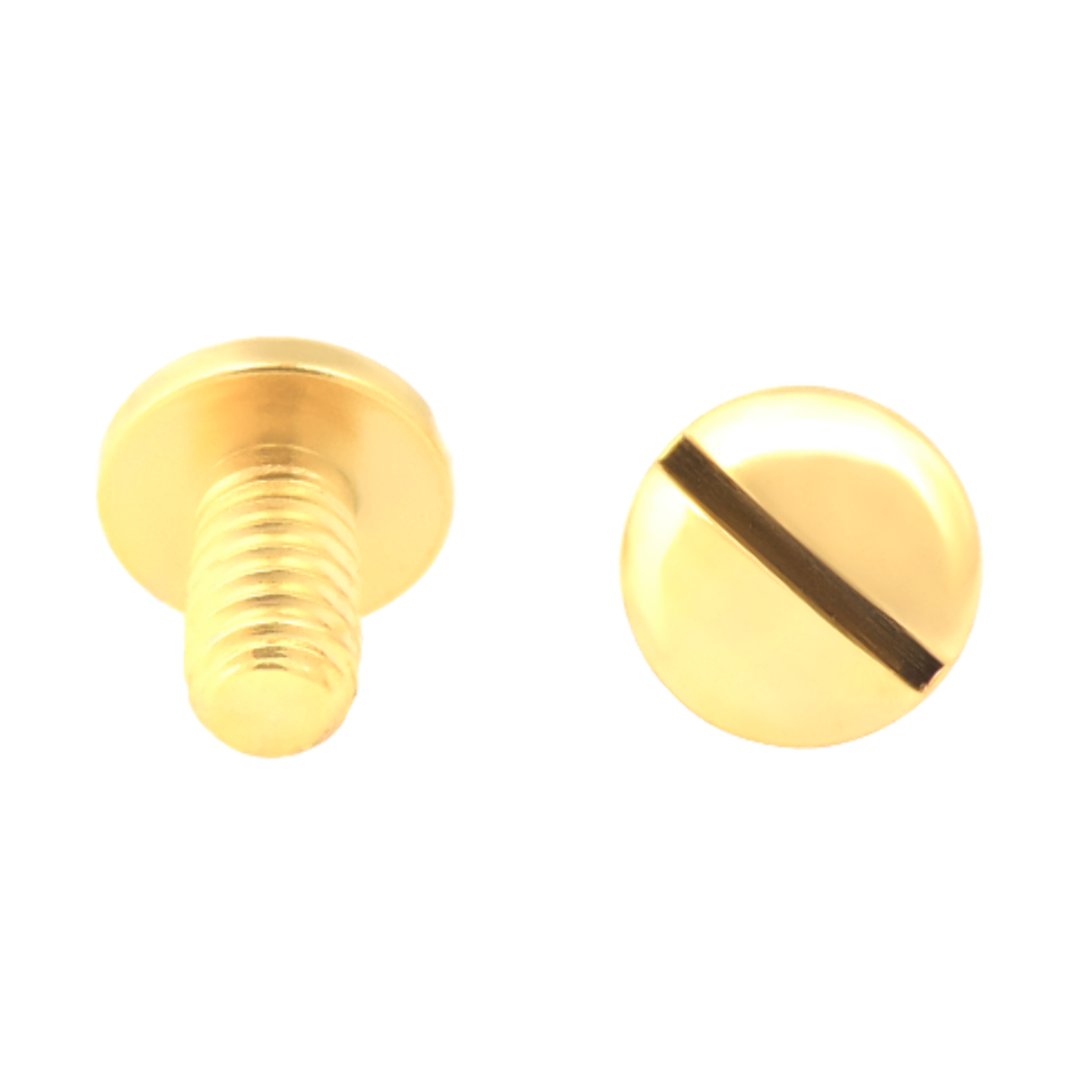 2 PCS SCREWS REPLACEMENT FOR CARTIER LOVE BRACELET FITS  SIZE 16-19 YELLOW GOLD