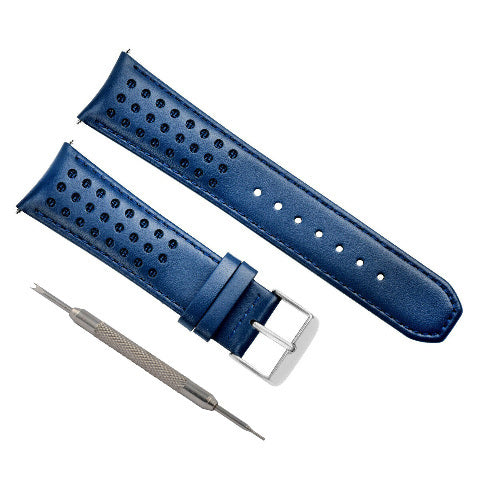 23MM BLUE ANGELS LEATHER STRAP WATCH BAND FOR CITIZEN AT8020-03L SPRING BAR REMOVER