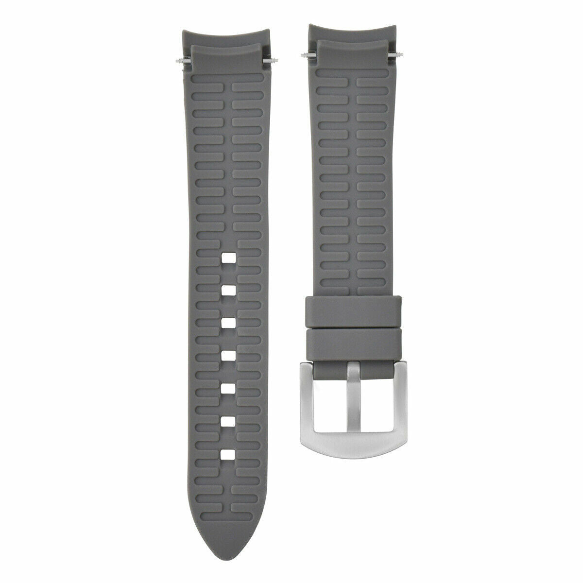 CURVED END SILICONE WATCH BAND, RUBBER STRAP, 18MM 19MM 20MM 21MM 22MM 24MM