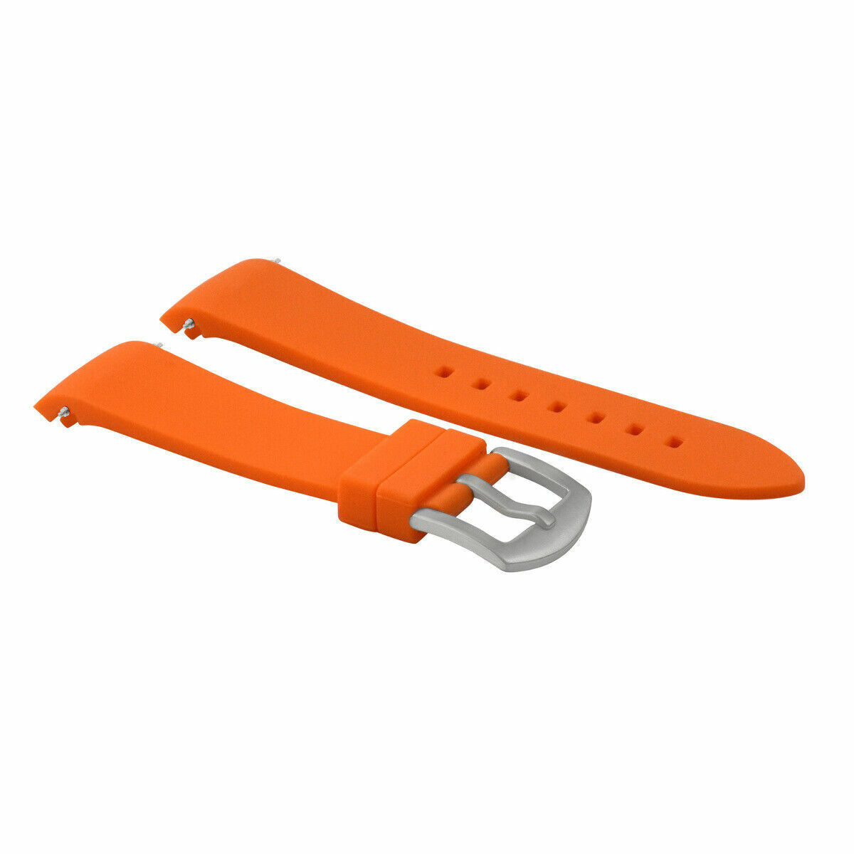 CURVED END SILICONE WATCH BAND, RUBBER STRAP, 18MM 19MM 20MM 21MM 22MM 24MM