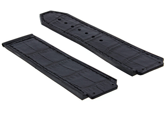 26MM LEATHER RUBBER WATCH BAND STRAP FOR HUBLOT WATCH BLACK, BLUE, BROWN, ROYAL